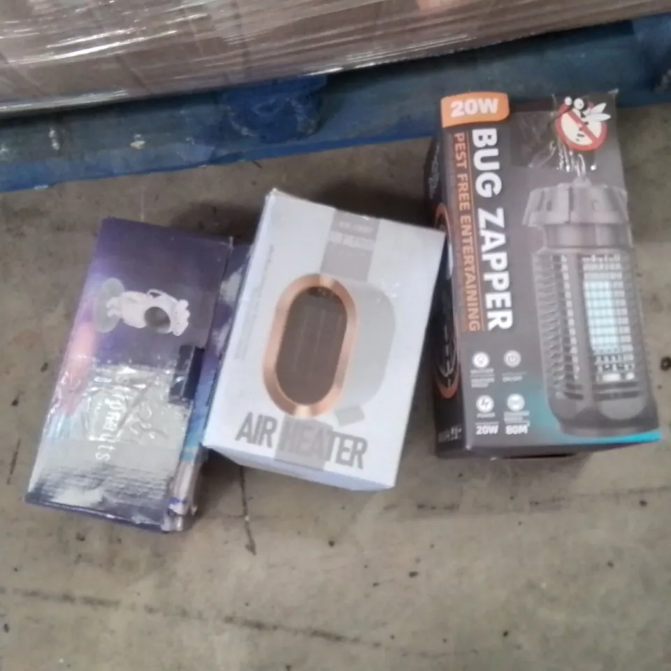 PALLET CONTAINING A LARGE QUANTITY OF ELECTRICAL PRODUCTS TO INCLUDE;BUG ZAPPER,AIR HEATER,LED SKY PROTECTOR 