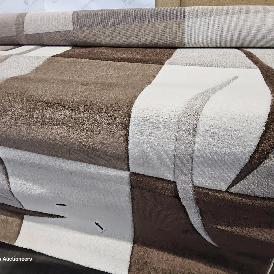 ALIANA FLATWEAVE CHOCOLATE/BROWN/CREAM RUG 230X160CM