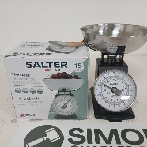 SALTER TIMELESS MECHANICAL KITCHEN SCALE WITH STAINLESS STEEL BOWL