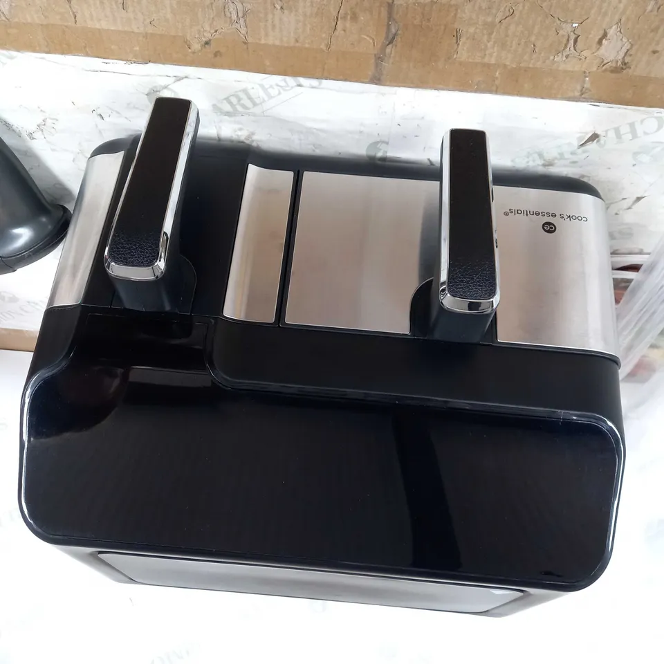 COOK'S ESSENTIALS 7.7L DUAL AIR FRYER, BLACK