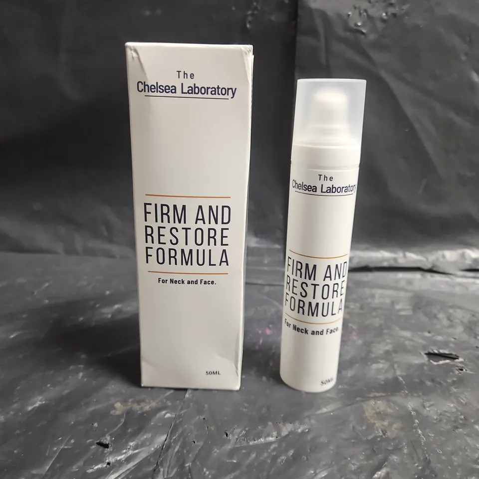 THE CHELSEA LABORATORY FIRM AND RESTORE FORMULA FOR NECK AND FACE – 50 ML (BOXED)