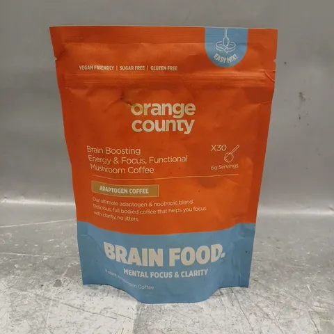 SEALED ORANGE COUNTY BRAIN FOOD ADAPTOGEN COFFEE 30 SERVINGS