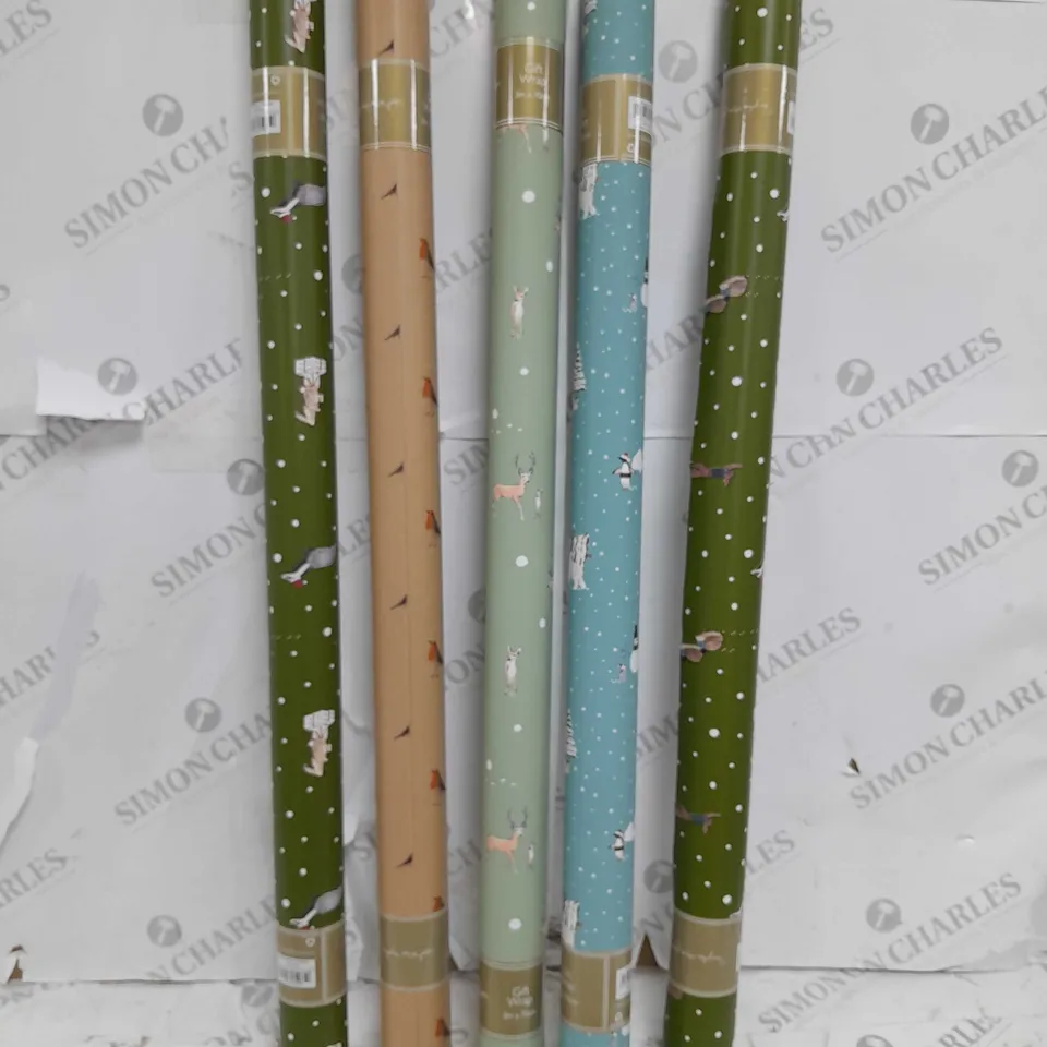SET OF 5 CHRISTMAS WRAPPING PAPER