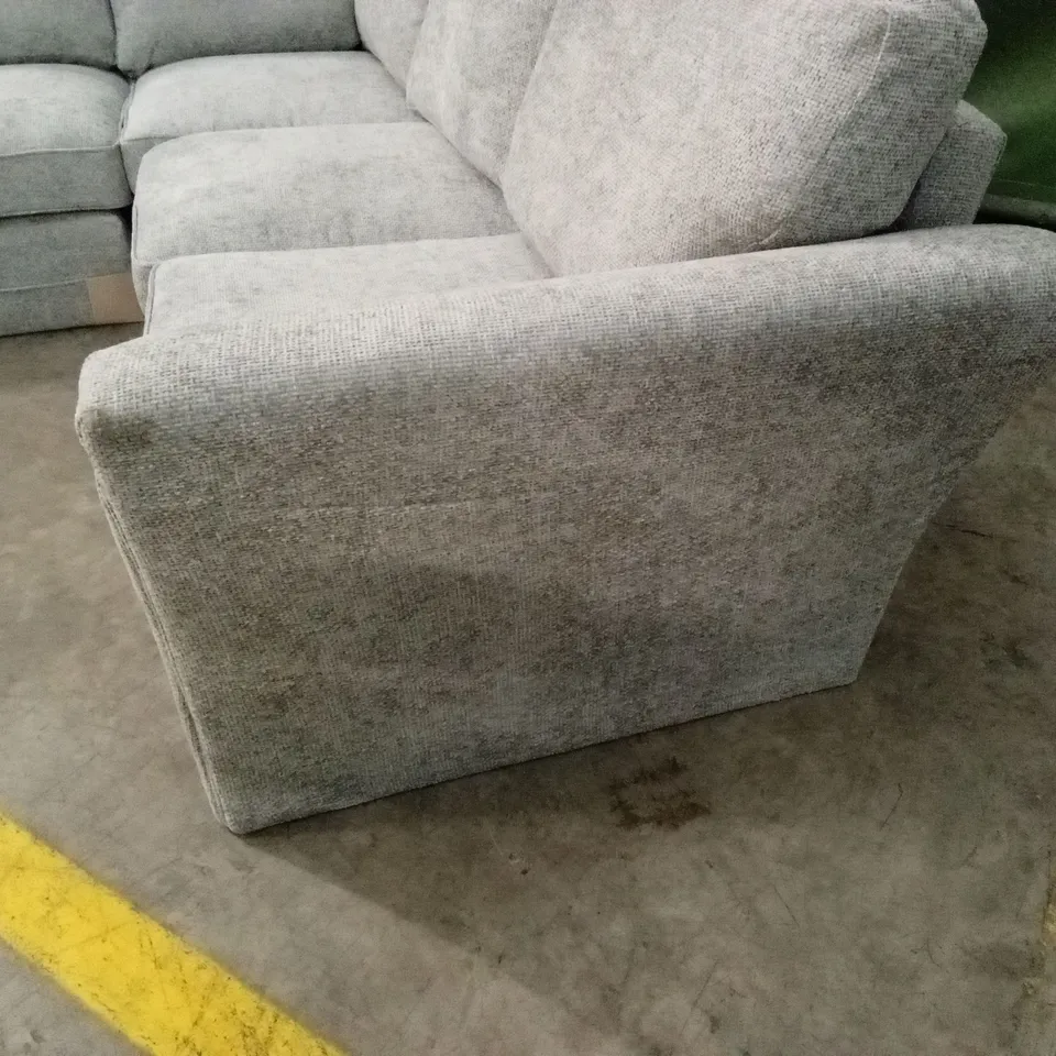DURY CHUNKY WEAVE STANDARD BACK CORNER GROUP SOFA - GREY RRP £1149