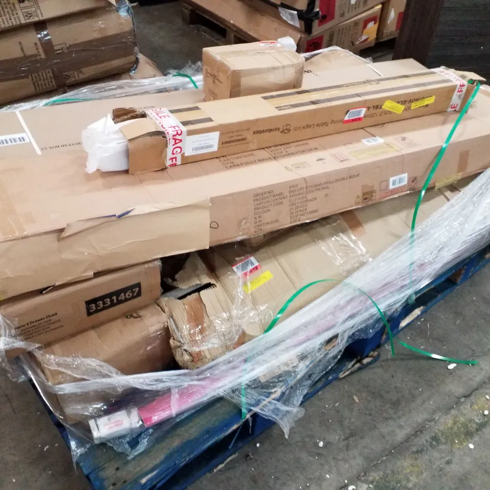 PALLET OF ASSORTED FLATPACK FURNITURE PARTS