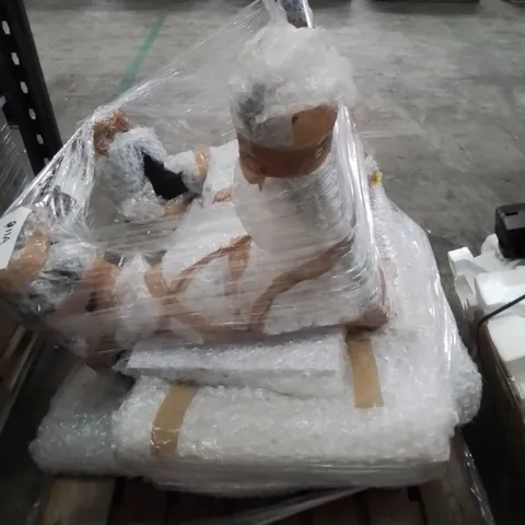 PALLET OF ASSORTED MISS MATCHED WRAPPED FURNITURE PARTS
