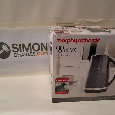 MORPHY RICHARDS HIVE 1.5L JUG KETTLE – GREY – BOXED
