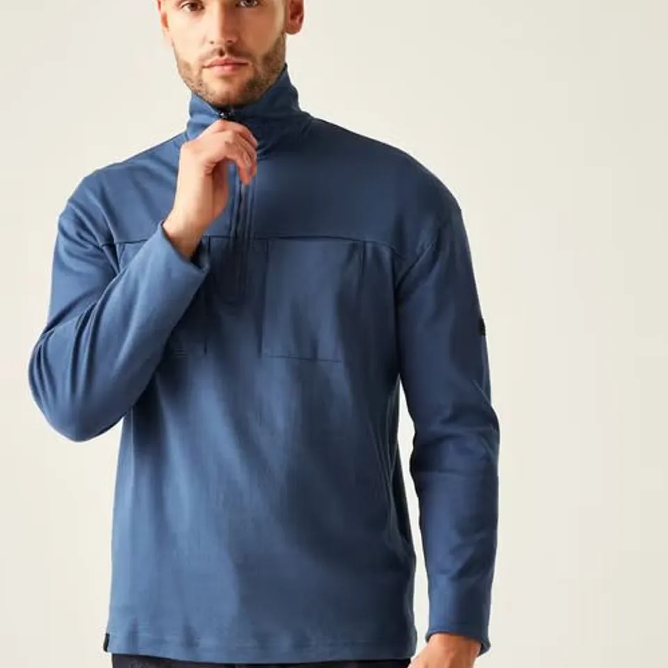 BRAND NEW REGATTA MENS FERDO HALF ZIP FLEECE IN DARK DENIM SIZE XL