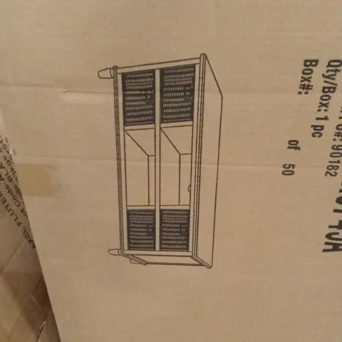 BOXED WICKER MEDIA UNIT - BLACK (1 BOX)