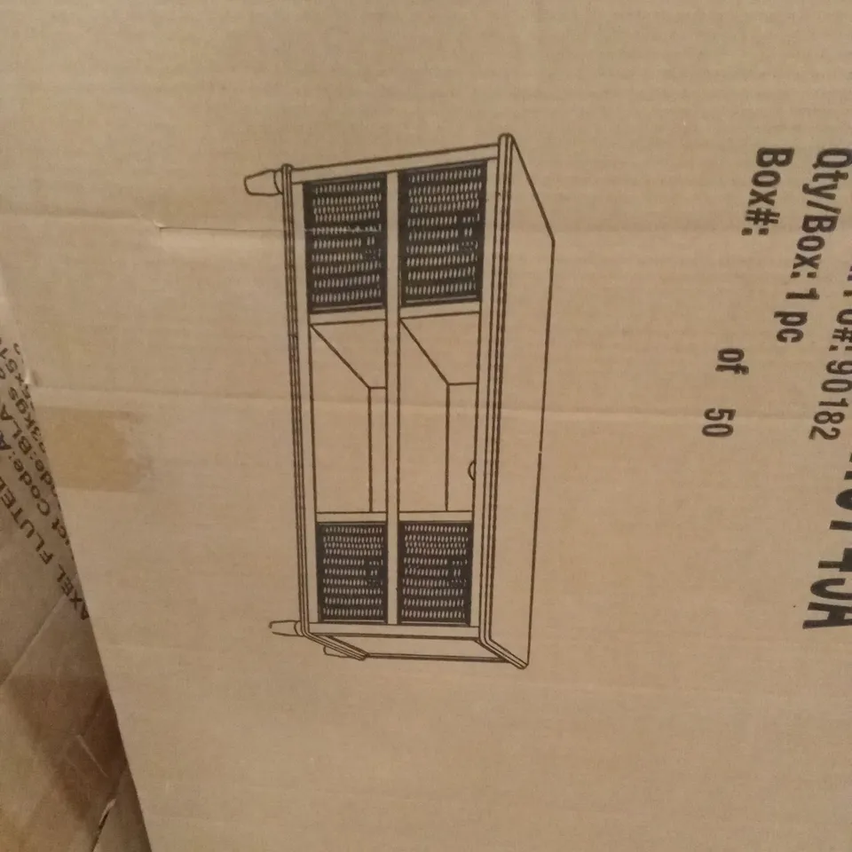 BOXED WICKER MEDIA UNIT - BLACK (1 BOX)