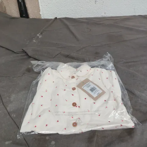 THE WHITE COMPANY ORGANIC COTTON FLORAL CORD JUMPSUIT – PINK, 0-3 MONTHS