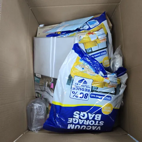 BOX OF APPROXIMATELY 15 ASSORTED ITEMS TO INCLUDE: OLIVIA ROCCO WOMENS ROBE UK 12-14