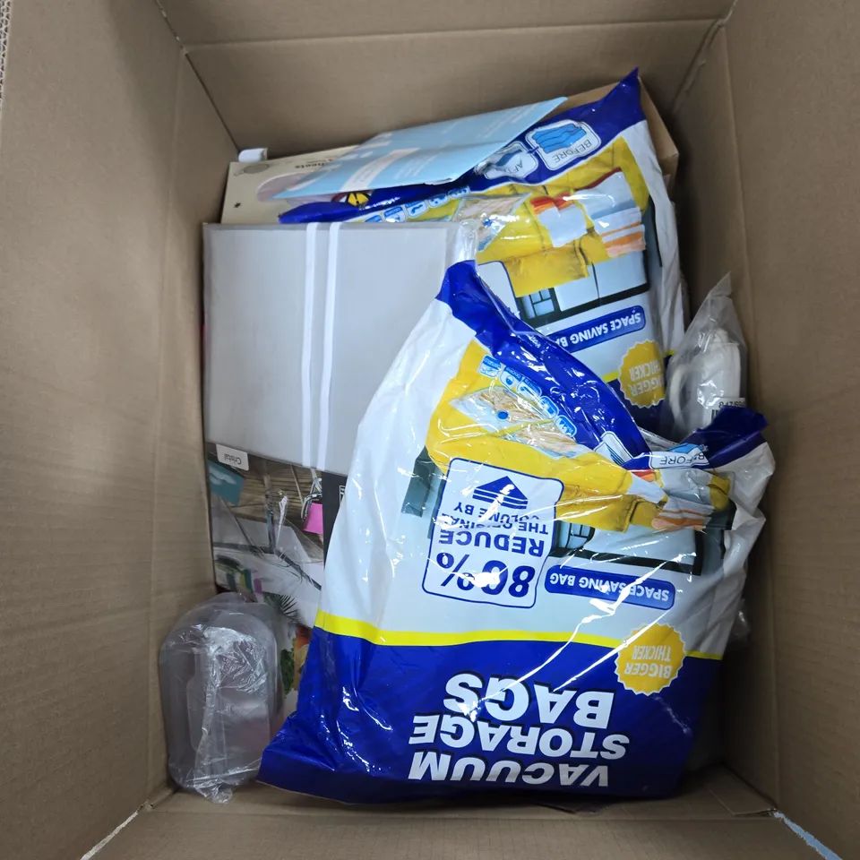 BOX OF APPROXIMATELY 15 ASSORTED ITEMS TO INCLUDE: OLIVIA ROCCO WOMENS ROBE UK 12-14