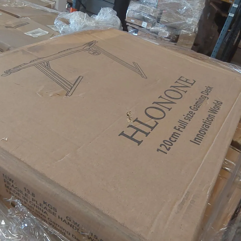 PALLET CONTAINING A LARGE QUANTITY OF GAMING DESKS ECT
