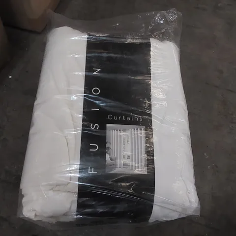 BAGGED COTTON BLEND ROOM DARKENING CURTAIN PAIR - 90 x 90"