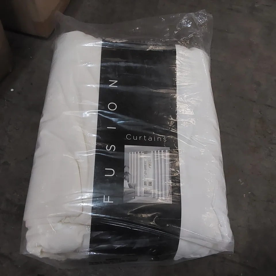 BAGGED COTTON BLEND ROOM DARKENING CURTAIN PAIR - 90 x 90"