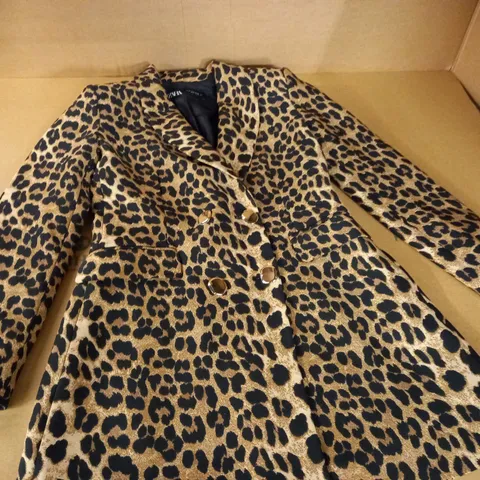 ZARA ANIMAL PRINT BLAZER - EUR M