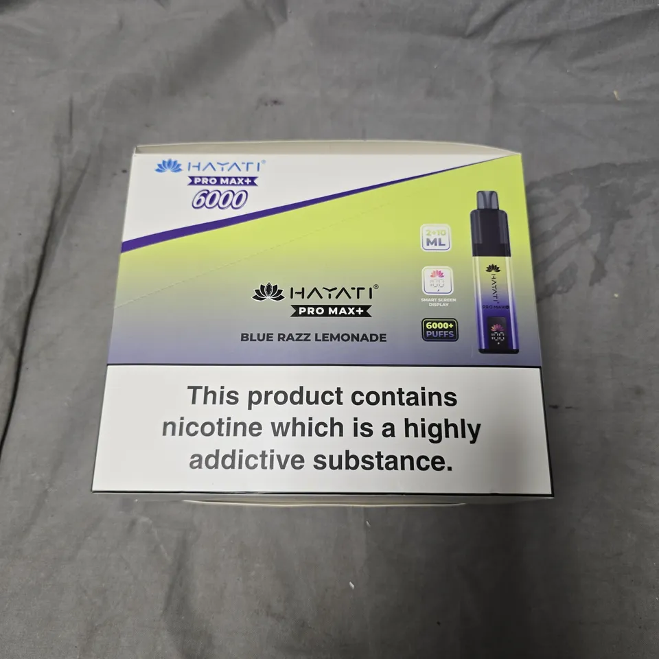 HAYATI PRO MAX+ VAPE KIT – BLUE RAZZ LEMONADE, 20MG/ML - 5-PACK
