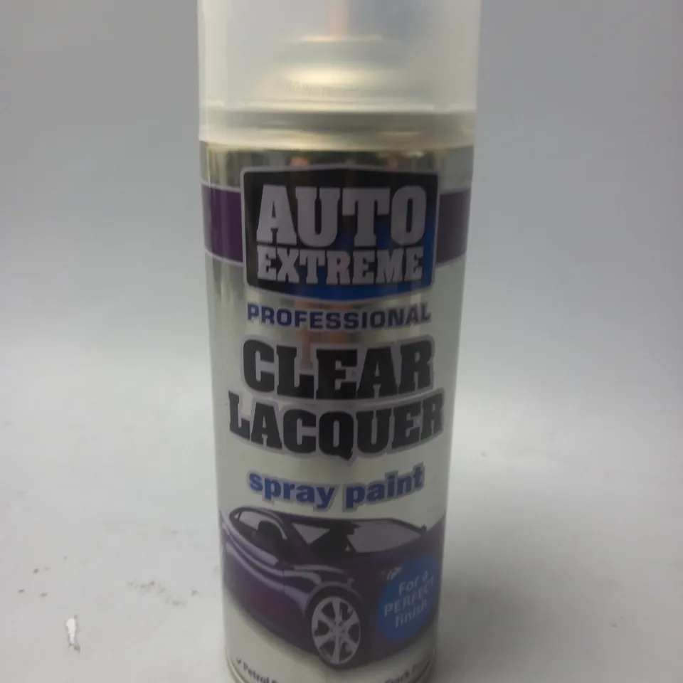 BOX OF 12 AUTO EXTREME CLEAR LACQUER SPRAT PAINT - 400ML - COLLECTION ONLY 
