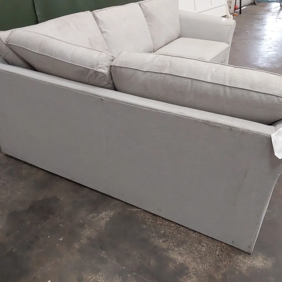QUALITY DESIGNER CORNER GROUP LIGHT GREY FABRIC 