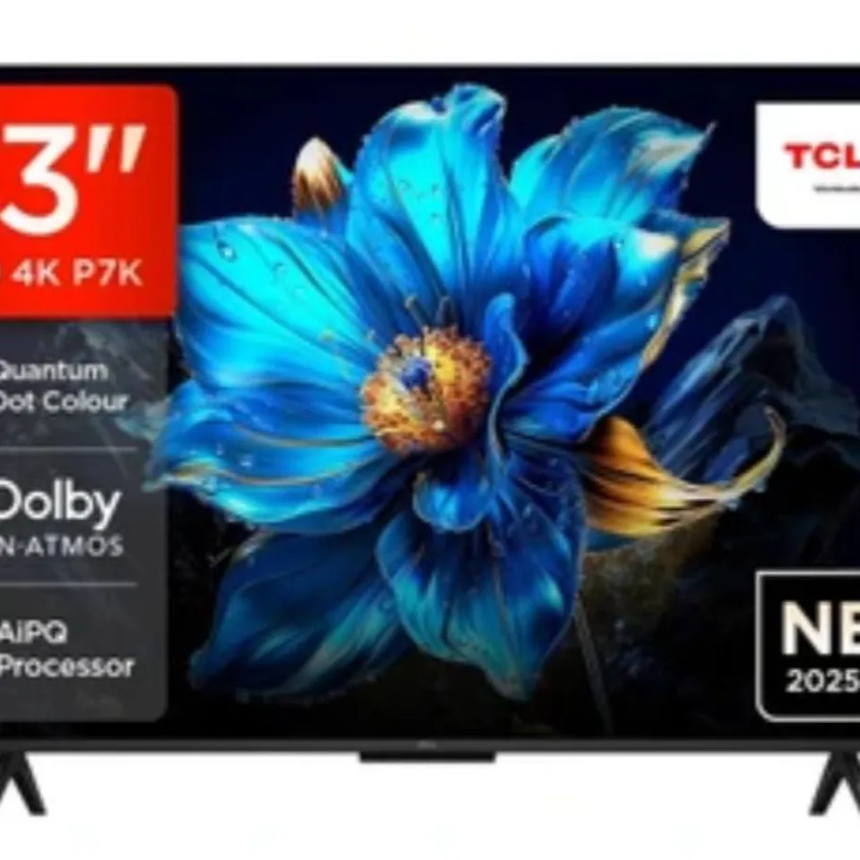 TCL 43P7K UK	43 INCH QLED 4K ULTRA HD HDR SMART TV 