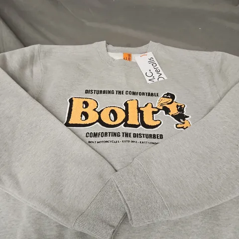 BOLT CROW SWEATSHIRT – GREY MELANGE – SIZE L