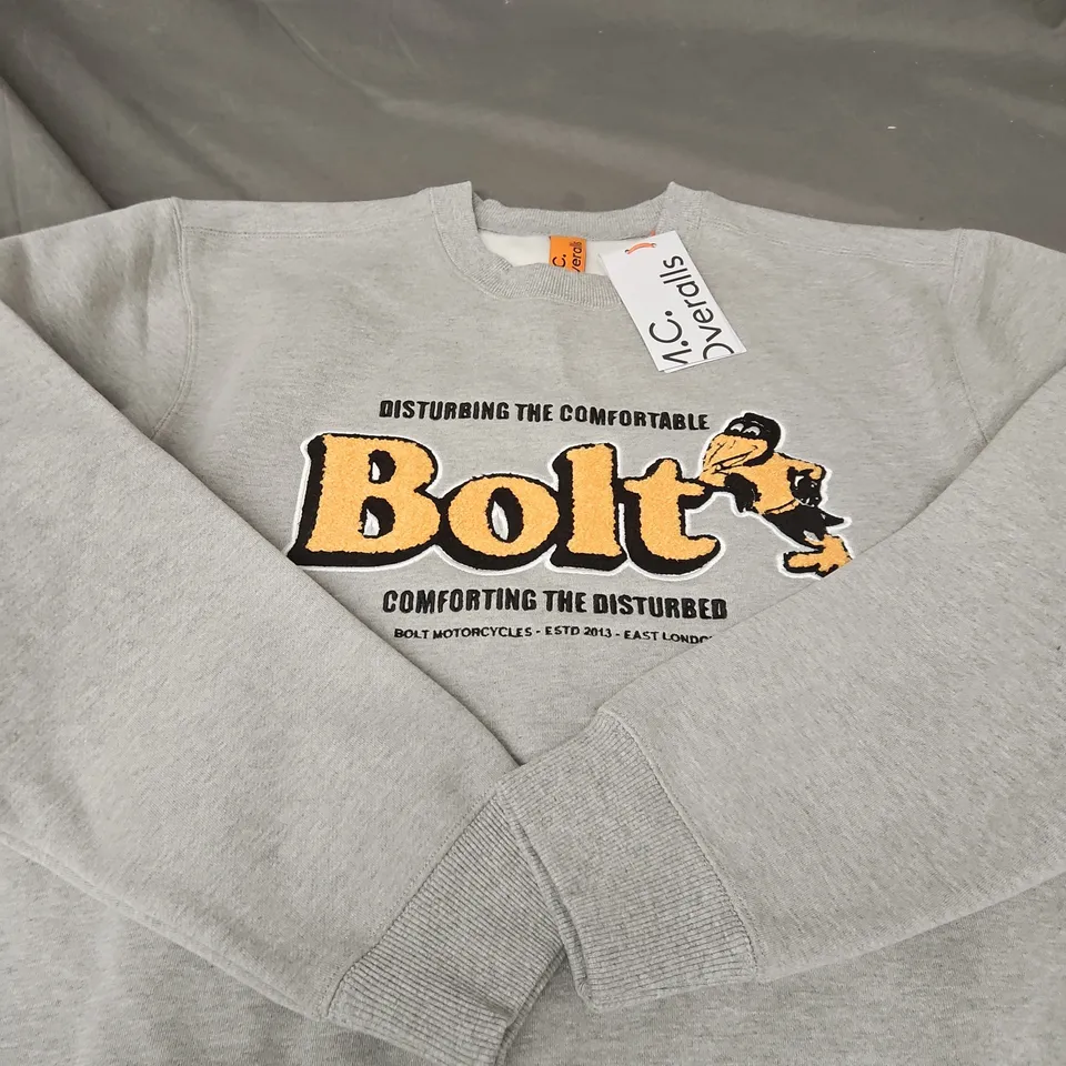 BOLT CROW SWEATSHIRT – GREY MELANGE – SIZE L