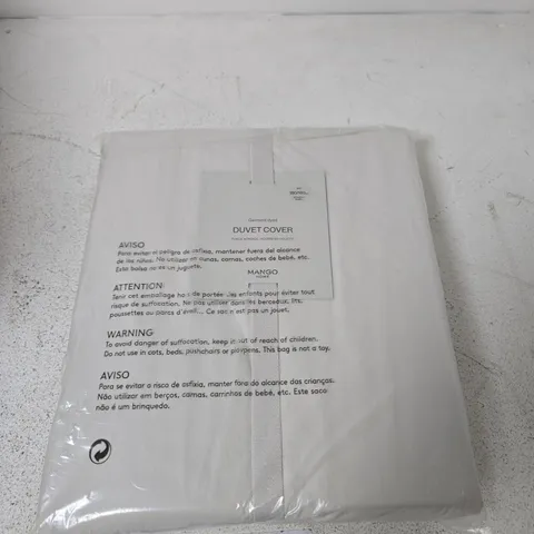 MANGO HOME DUVET COVER – GARMENT DYED, WHITE - SIZE 240CM X 220CM