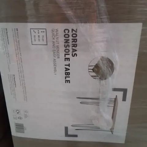 PALLET CONTAINING A LARGE QUANTITY OF BRAND NEW ZORRAS CONSOLE TABLES