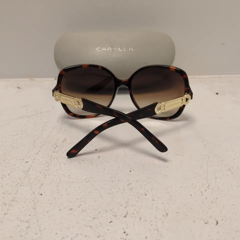 CARVELA SUNGLASSES - TORTOISESHELL CAT-EYE WITH GRADIENT BROWN LENSES (CASE INCLUDED)