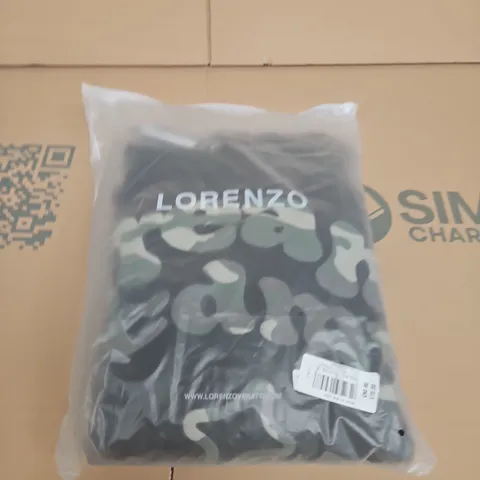 LORENZO CAMOUFLAGE PRINT GARMENT β SIZE XS