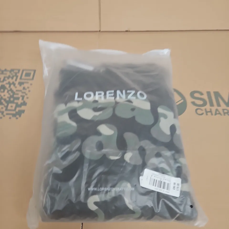 LORENZO CAMOUFLAGE PRINT GARMENT – SIZE XS