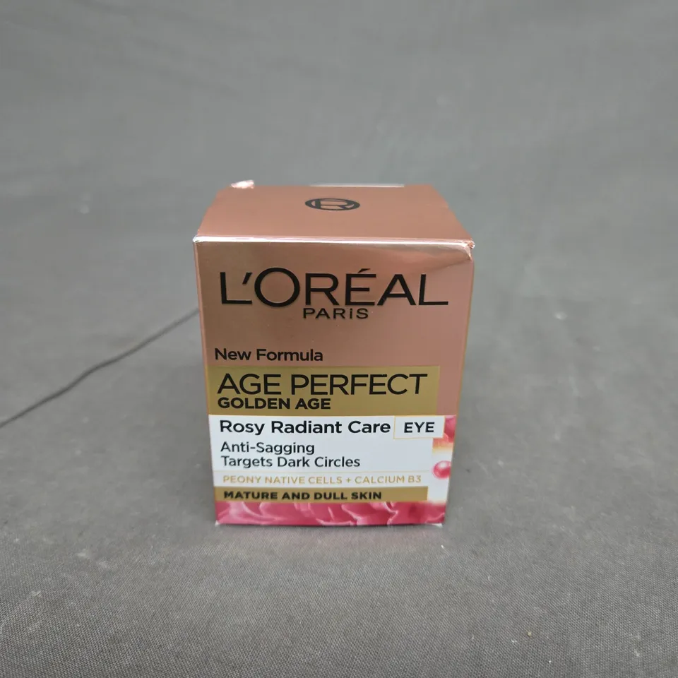 L'OREAL PARIS AGE PERFECT GOLDEN AGE ROSY GLOW EYE CREAM FOR DARK CIRCLES 15ML RRP £19.99