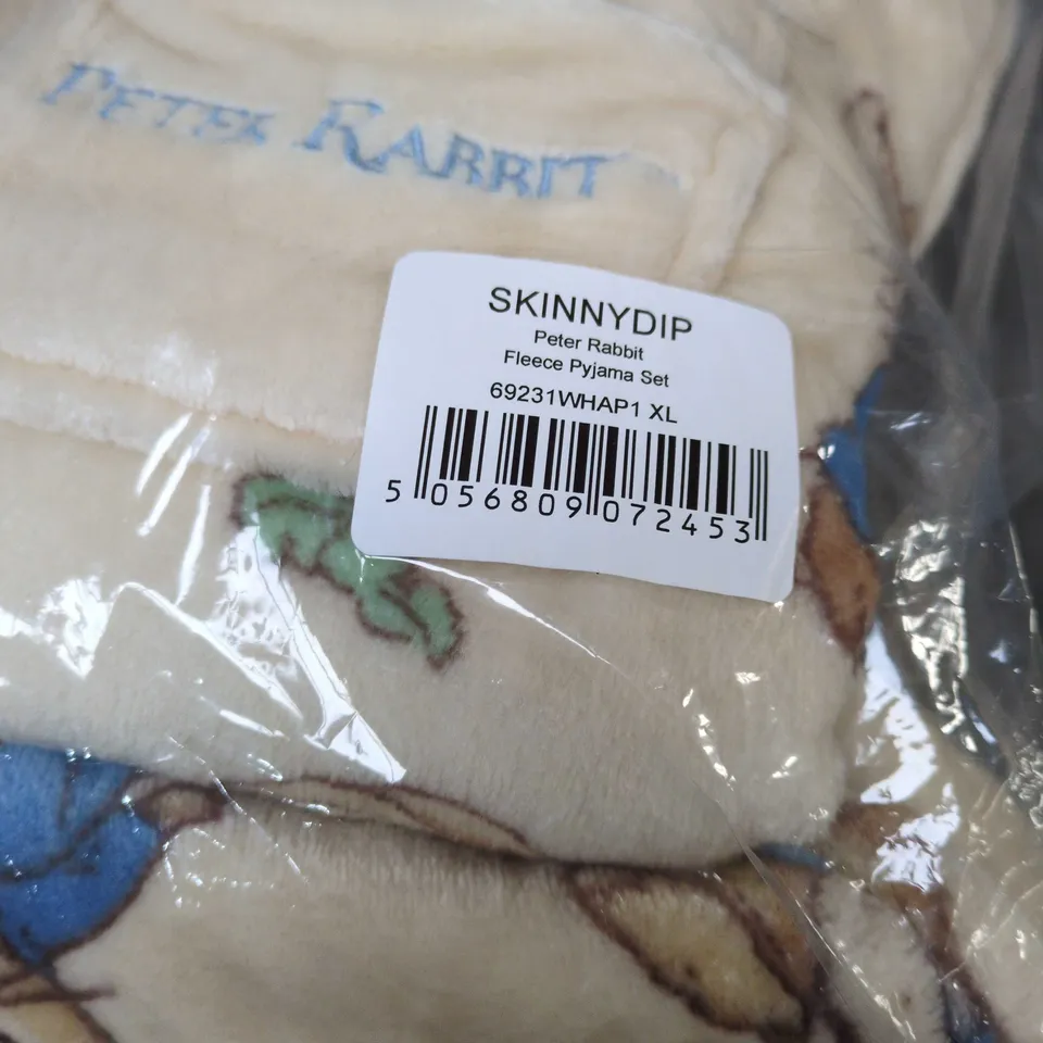 SKINNYDIP PETER RABBIT FLEECE PYJAMA SET XL