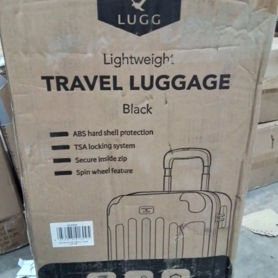 BOXED LUGG TRAVEL LUGGAGE BLACK