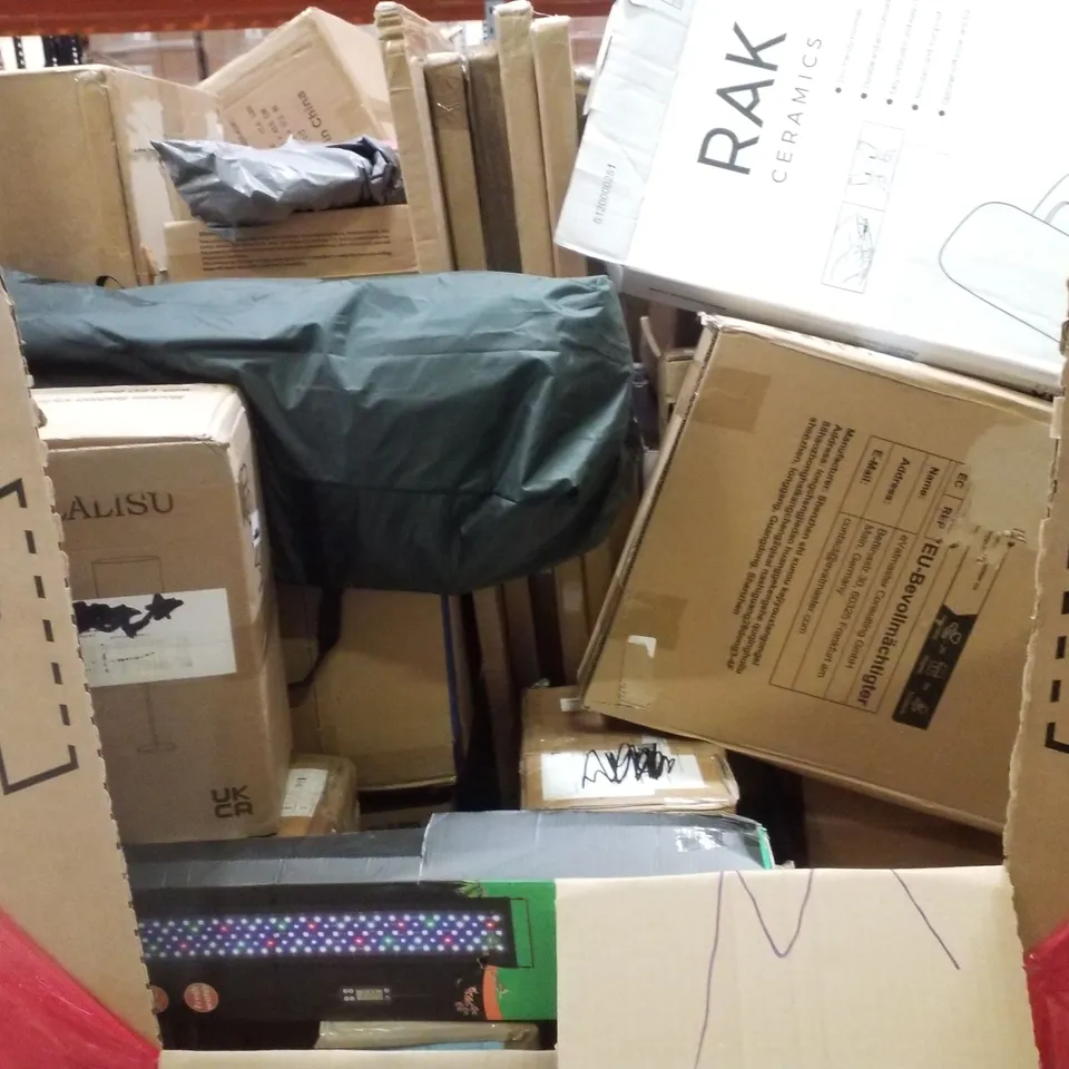 PALLET CONTAINING ASSORTED PRODUCTS INCLUDING WORKING LAMP, ELECTRIC SHOCK BUG ZAPPER, TOILET SEAT & AIR COOLER
