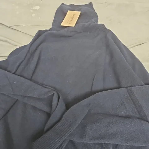 CELTIC & CO GEELONG SLOUCH ROLL NECK SWEATER - DARK NAVY, UK L