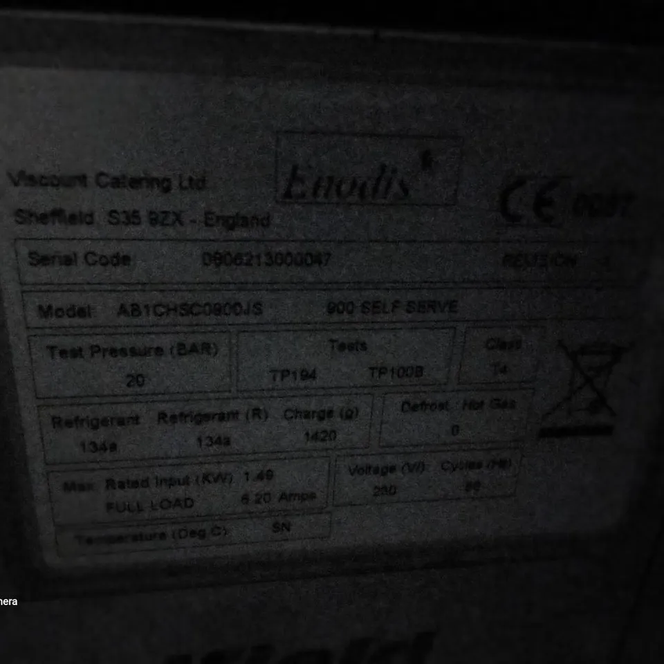 DELFIELD AB1CHSC0900JS DISPLAY FRIDGE 