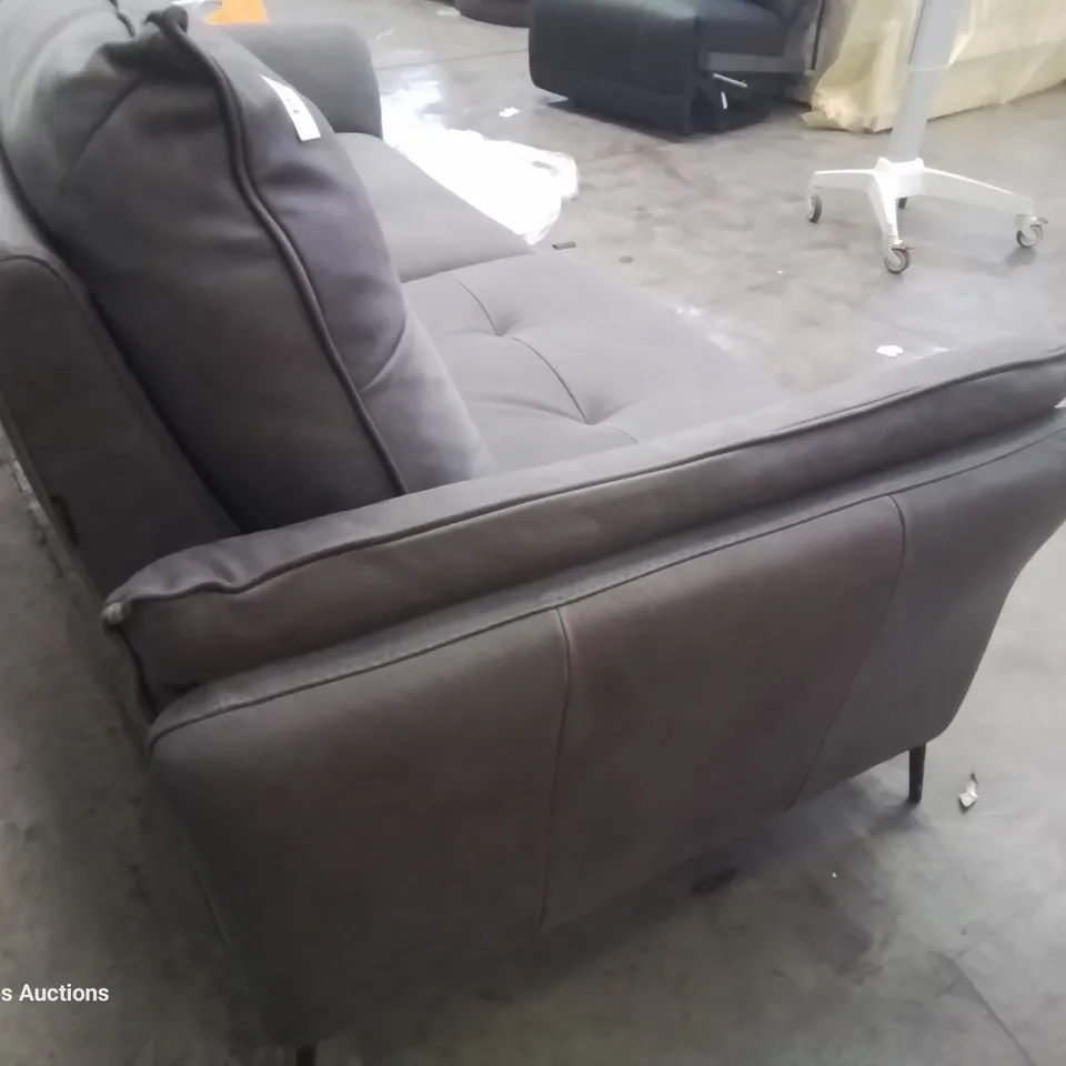 QUALITY ITALIAN DESIGN & MANUFACTURED BOLZANO POWER RECLINING MEDIUM SOFA DAMASCO GREY SUEDE