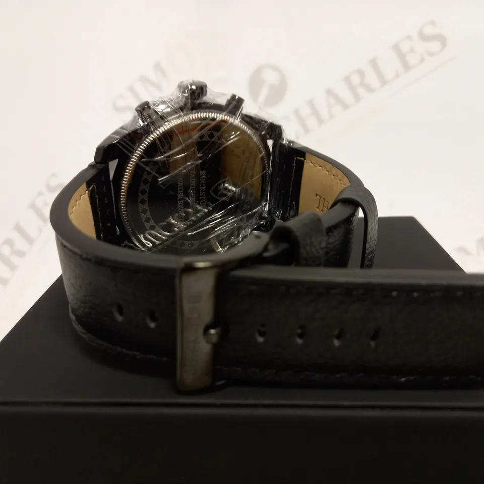 RUCKSTUHL SPORTS CHRONOGRAPH LEATHER STRAP WATCH