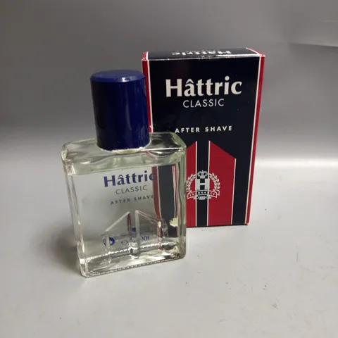 BOXED LOT OF 40 X HATTRIC CLASSIC AFTERSHAVE 100ML