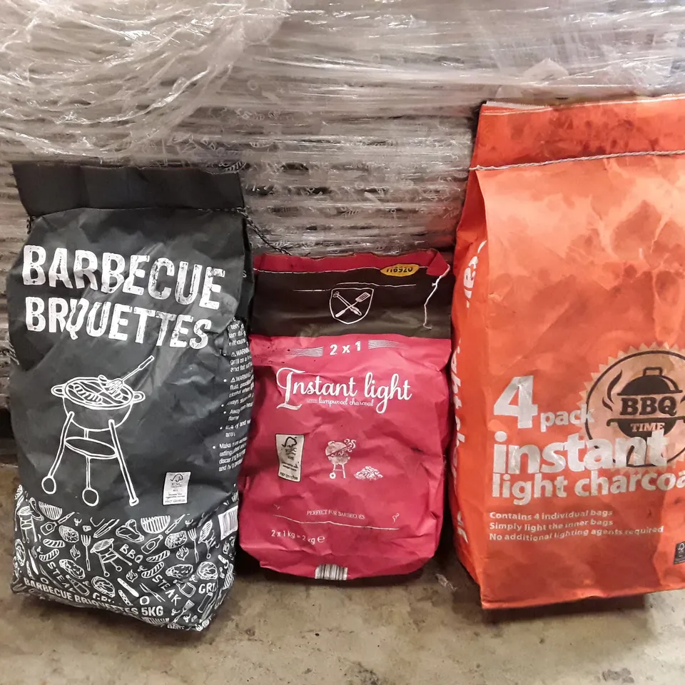 PALLET OF APPROXIMATELY 45 BAGS OF CHARCOAL/BRIQUETTES