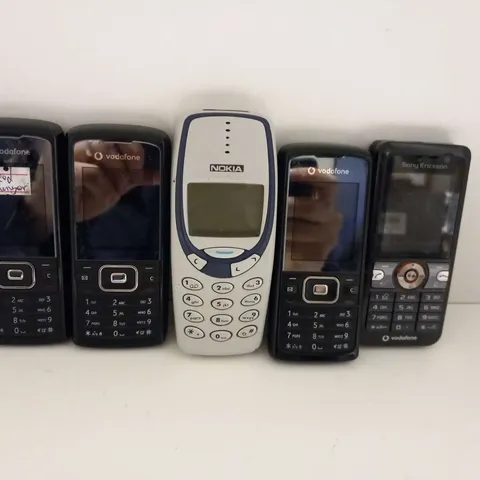 FIVE ASSORTED RETRO MOBILE PHONES