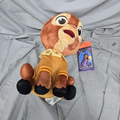 DISNEY WISH BROWN PLUSH ANIMAL TOY WITH YELLOW OUTFIT AND ATTACHED TAG