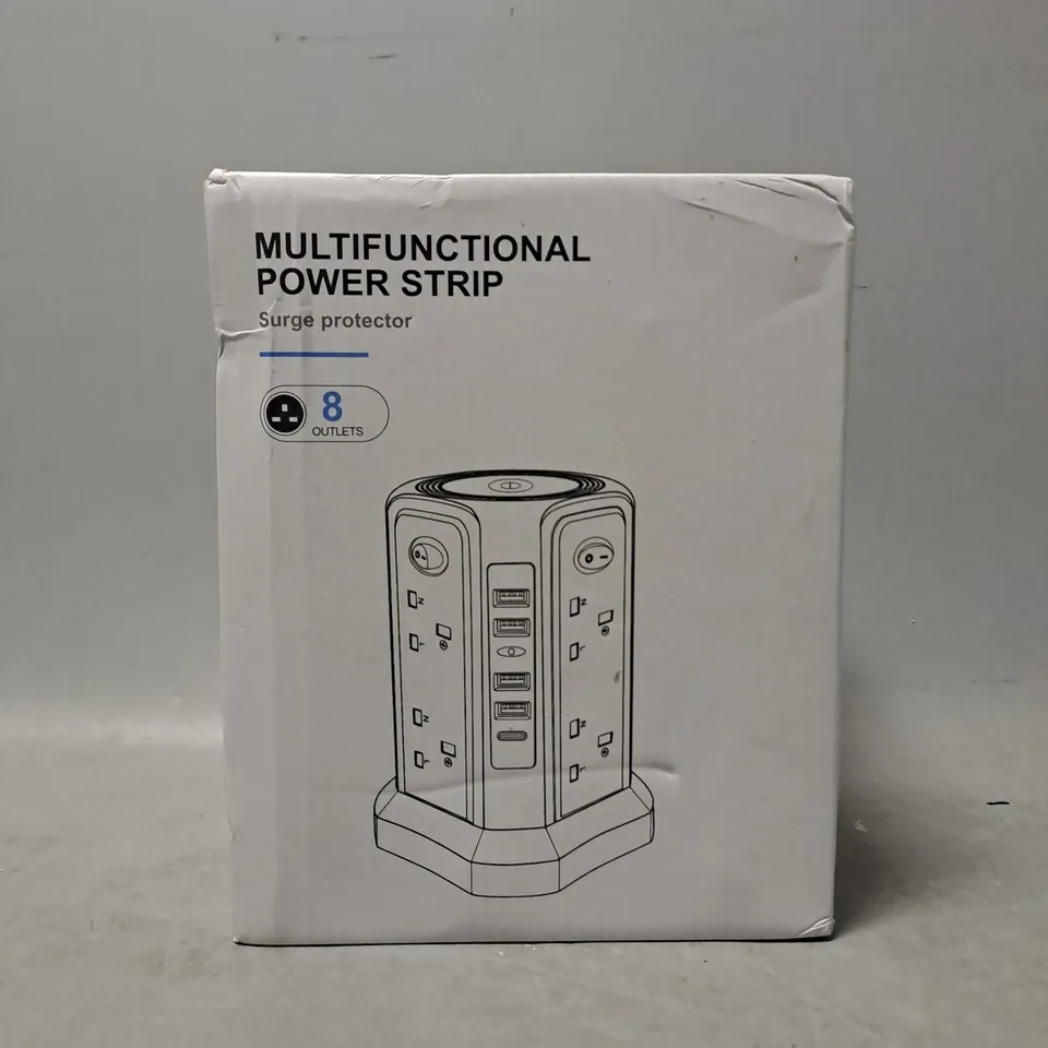 BOXED MULTIFUNCTIONAL POWER STRIP 8 OUTLETS 