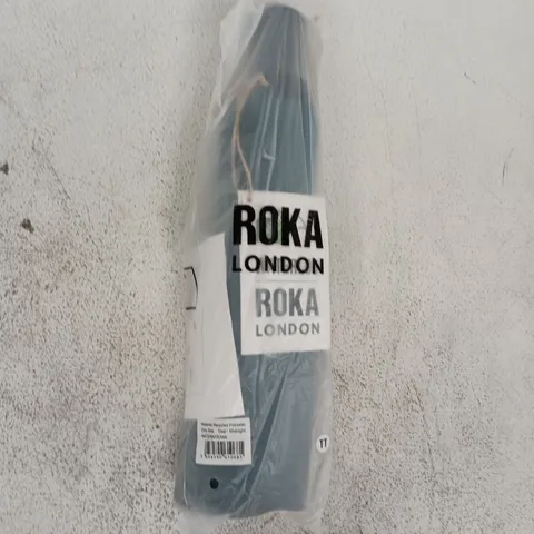 BAGGED ROKA WATERLOO RECYCLED POLYESTER UMBRELLA IN TEAL - ONE SIZE