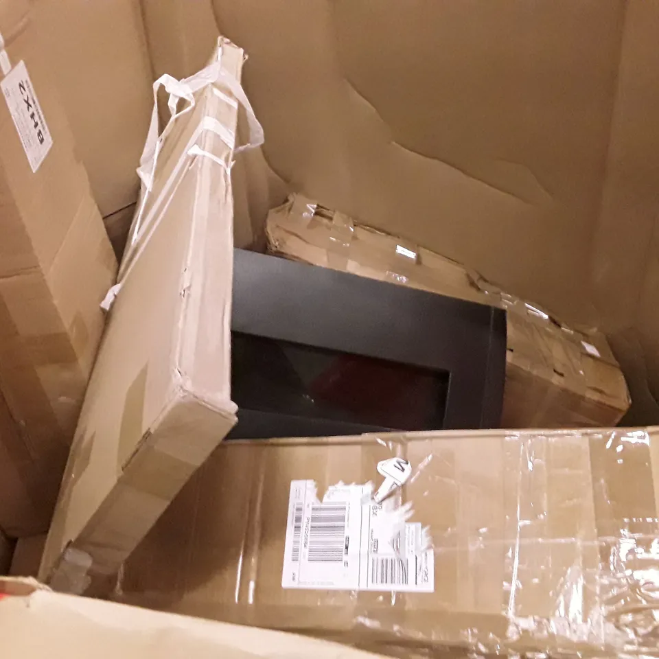 PALLET OF ASSORTED PRODUCTS INCLUDING FOLDABLE STOOL, FOREST LIGHT TABLE, DOUBLE AIR BED, KIDS BIKE, PLUNGER, OFFICE CHAIR