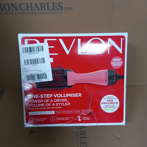 BOXED REVLON LONDON ONE-STEP VOLUMISER - ROSE 