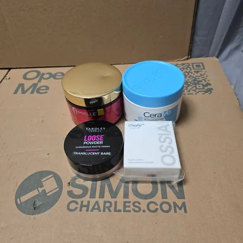 TOTE OF APPROXIMATELY 20 ASSORTED COSMETIC ITEMS TO INCLUDE CERA VE, MIELLE. MAGNETIC EYELASHES, YARDLEY LOOSE POWDER ETC