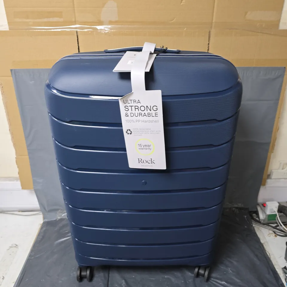 ROCK LUGGAGE MEMPHIS TROLLEY CASE IN NAVY - COLLECTION ONLY